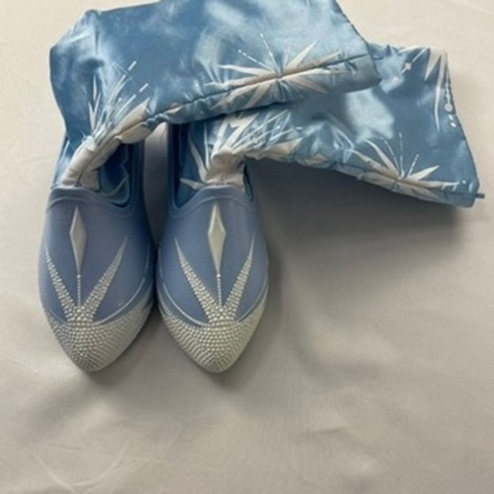 Disney Frozen Elsa Costume Boots Blue Snowflake Dress Up Shoes Disguise Inc Kids